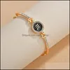 Braccialetti con ciondoli Gioielli di nascita Costellazioni 12 Segni zodiacali Donna Uomo Regalo di compleanno Bracciale con zircone cubico Catena 3612 Q2 Drop Deliver Dhjwo