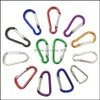 Party Favor Carabiner Ring Keyrings Key Chain Outdoor Sports Camp Snap Clip Keychain Hiking Aluminium Metal Stainless Steel Cam Otpyd