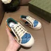 Kids Sports Shoes Embroidery for Boy Girl Breathable Thick Sole Outdoor Canvas Leather Sneakers Comfortable Children Boys Girls Come with Box