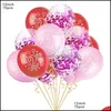 Dekoracja imprezy 15pcs niebieski różowy 2. urodziny lateksowe balony 2 -letni liczba balon dzieci happy konfetti ballons upuść dostawa hom dhdgc