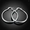 Hoop oorbellen 925 Sterling zilver 40 mm boete voor dames luxe mode -verlovingsfeestje Gift sieraden