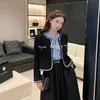 Kvinnors jackor vintage jacka koreansk mode svart chic kontor damer casual elegant långärmad enkelbröst kappa kvinnlig blazer 230131