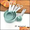Andra Bakeware 4PCSS MTI Purpose Spoons/Cup Measuring Tools PP Bakning Tillbeh￶r Rostfritt st￥l/plasthandtag K￶ksgadgets DRO DHP2P