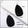 Charm Fashion Pu Leather Oval Earrings Statement Colorf Teardrop Earring Jewelry Gifts For Women Girls Drop Delivery Otewr