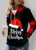 Kvinnorjackor Red Christmas Snowman Sweatshirt For Women Winter Long Sleeve Cute Fashion Hoodie Casual Loose Pullovers Santa Claus 230131