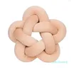 Kussen terug Noordse stijl ultra zachte home decor vaste kleur ins diy hand knoop ster vorm gooi bal voor kantoor/huis 333