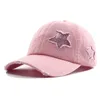 Ball Caps 2022 Nieuwe Designer Dames Black Blue Pink High Ponytail Baseball Cap Bonnet Femme Messy Bun Pony Tail Bling Hats For Women Bone G230201