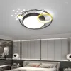 Lustres de lustres preto/branco lustre moderno para decoração de quarto de estar 110-220V Starry Sky Led Plafonnier iluminação