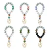 Chaveiros de pulseira de silicone chaveiro de pulseira de chaves de chave de miçanga para mulheres chaveiros de chaveskinskychains