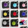 Party Favor Newest Rabbit Fur Ball Plush Fuzzy Key Chain Pom Keychain Car Bag Ring Pendant Jewelry Gift 20Pcs Drop Delivery Home Gar Otgmh