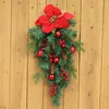 Decoratieve bloemen deurhanger muur hangende kerst krans tuin sticker bloem vorm aantrekkelijk festival fittingen tuin decoraties zoet cadeau