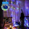 ストリングスクリスマス3M USB LEDカーテンフェストゥーンストリングライトホームガーランド装飾品照明2023ノエルナビダッド装飾
