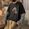 メンズTシャツgenshinインパクトハラジュクロングスリーブTシャツ女性ハラジュクホットゲームトーマカワイイ漫画グラフィック夏の特大のTシャツトップY2302