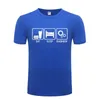 T-shirts pour hommes manger sommeil ingénieur drôle cadeau créatif T-Shirt hommes 2023 à manches courtes col rond coton haut décontracté T-Shirt