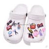 Shoe Parts Accessories Cartoon Charms Cute Pvc Croc Flower Decoration Buckle Clog Pins Charm Drop Delivery Shoes Dhzgx