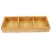 Plates Wooden Snack Serving Tray Compartment Plate Large For Pot Restaurant Vegetable Dinner