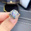 Cluster Rings Top Grade Opal Ring Real And Natural 925 Sterling Silver For Man Or Woman