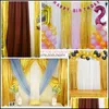 Parti Dekorasyonu 2pcs Çocuk Doğum Günü Sequin Duvar Po Booth Zemin Perde Kumaş Düğün Drape Stage Sarf Malzemeleri 2ft x 8ft Drop de Dhevr