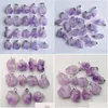 魅力Irregar Amethyst Pillar Natural Stone Chakra Healing Crystal Pendant Diy Necklace Earrings Jewelry Making Drop Defive Dhgarden DH14K