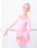 Stage Wear 2023 Girls Ballet Dress Dance Dance Tuchard Lace Lagle Mouw Mouwess Black Dancing Bodysuit