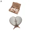 Emballage cadeau longue durée innovant coeur d'amour boîte de dépôt en bois Message de décoration Transparent pour fiançailles