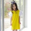 Girl's es To 14 Years New Summer Cotton T-shirt Girls Flare Sleeve Children Patchwork Dress Toddler Clothes #2679
