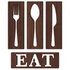 Dinnerware Sets 1 Set Of Eat Sign Kitchen Utensils Wall Farmhouse Decor For Home Restaurant