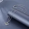 Choker HUHUI Stainless Steel Love Broken Heart Necklace For Women Rose Flwoer Pendant Couple Jewelry Mother's Day Gifts