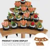 Sushi Tools Cone Holder Ice Cream Stand Rack Display Roll Food Hand Party Wafel voor cupcake Japanse kegels houten popcornhouders 230201