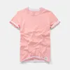 Męskie koszulki Summer Men T-shirt moda marka japońska bambus bawełniany kolor stały kolor krótki rękaw męski zwykły prosty cienki biały top tee tshirts y2302