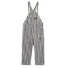 Men's Jeans Mens Fashion Cargo Denim Bib Overalls Military Style Vintage Jumpsuits Navy Suspender Pants