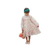 Flickans 2023 Spring New Children Floral Dresses Korean Style Girls Princess Dress Kids Elegant Clothing Loose #7242 0131