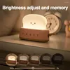 Veilleuses USB charge pain grille-pain lumière gradation LED adapté enfants synchronisation aux lampes de couchage amusant dessin animé mignon enfants cadeau