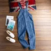 Men's Jeans Fashion Blue Loose Freight Overalls Men Denim Jumpsuit Bib Straight Hip Hop Streetwear Rompers Casual Cargo Pants Trousers