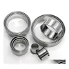 Baking Pastry Tools Wholesale Stainless Steel Mousse Ring 12Pcs/Set Cookie Round Mod Cutter Delicate Diy Graphic Dh0641 T03 Drop D Dhgq7