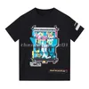 디자인 럭셔리 패션 브랜드 Mens T 셔츠 밴드 밴드 문자 인쇄 짧은 슬리브 여름 느슨한 티셔츠 탑 흑백 아시아 크기 S-2XL