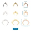 Pendanthalsband 1Box rostfritt stål Crecent Moon Pendants halsbandarmband Länkar Kontakter Charms för smycken som gör DIY örhängen