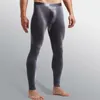 Sous-vêtement thermique homme Séparation homme Caleçon long Modal Élastique Poche Mince Sac Leggings Basique Automne Et Hiver Jeunesse Chaud