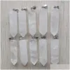 Charms Beautif Amethyst Natural Rose Quartz Wit kristal fluoriet labradoriet stenen pilaar hanger voor sieraden maken 39 mmx dhgarden dhtxr