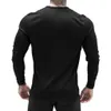 T-shirts pour hommes 2022 New Man Fashion T-shirt Casual Fashion Couleur unie à manches longues de haute qualité Slim Polo Shirt Men Gym Fitness T-shirt Y2302