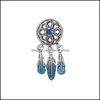 Charms Collezione primavera 925 Sterling Sier Gioielli Perline Blu Dreamcatcher Fit Bracciali stile europeo Collane Regalo fai da te per le donne Dhyg8