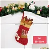 Kerstdecoraties Stock Snowman Elk Santa Claus Grote snoepjes Geschenkzakken Boom Hangende ornament Home Decor Drop levering Garden F DHTPZ