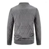 Men's Jackets Men Jacket Cardigan Knitted Sweater Coat Winter Fleece Warm Half High Collar Zipper Solid Casual Fashion Clothing