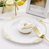 Disposable Dinnerware 20 Plates 7.5in 10.25in White Plastic High-quality dinner plates suitable for wedding parties 230131