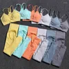 Set attivi Abbigliamento da donna Reggiseno corto antiurto Reggiseno autunno inverno Vita alta Pantaloni sportivi senza cuciture Leggings Set da yoga Tuta da palestra in 2 pezzi