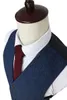 Mens Suits Blazers Wool Blue Herringbone Retro gentleman style custom made suits tailor suit Blazer for men 3 piece JacketPantsVest 230131