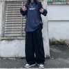 Kadın Pantolon Kadınlar S-4XL Günlük Safari Stil Drawstring Yüksek Bel Pantolon Gevşek Japon Sokak Giyim Vintage Düz Renkli Hip-Hop BF