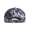 Bollmössor Fashion Ethnic Style Baseball Cap Women Flower Print Casual Sun Hat Female Retro Snapback Outdoor Travel Trucker Caps All-Match G230201