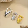 Band Rings Fashion Jewelry Simple Geometric Metal Nail Hollow Out Nails Beauty Ring Drop Delivery Dhepz