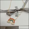 Collane con ciondolo Collana arcobaleno di cristallo Mticoloured Moda catena d'oro Gioielli da donna Regalo Pendenti con consegna a goccia di alta qualità Otpak